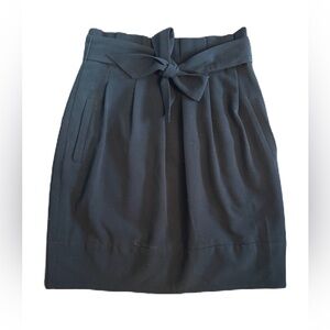 BCBGMaxAzria Black A-Line Skirt with Removable Bow - Size 2